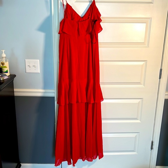 NWT true red strapless hi-low dress - Picture 6 of 9